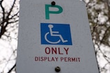 Disabled parking sign in Canberra