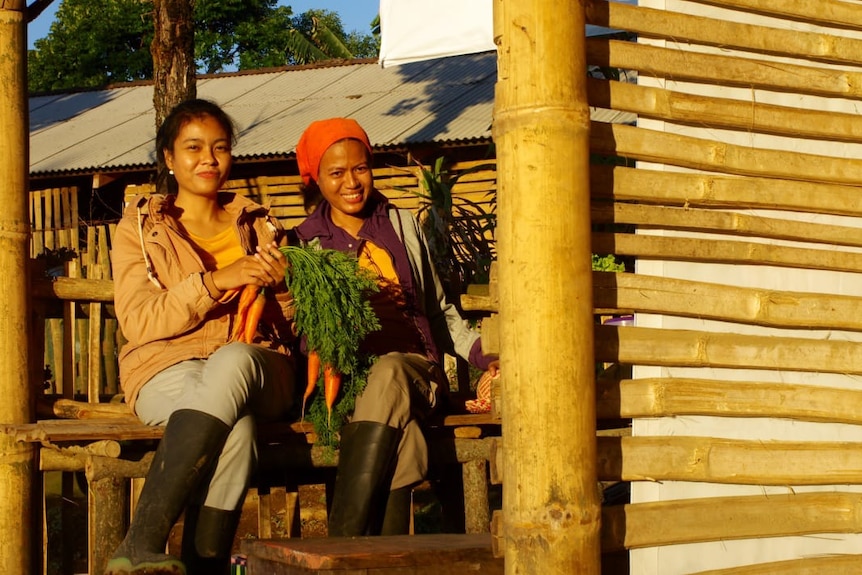 Walau sempat gagal, petani milenial Maya (kanan) dan Wita tidak menyerah