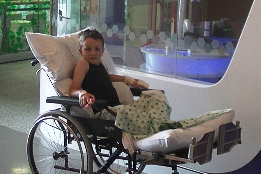 Rusty Gielis, 7, in hospital