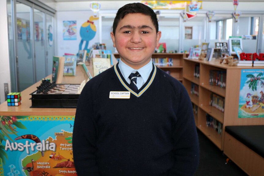 Youssef Albaba is school captain at Holy Saviour.