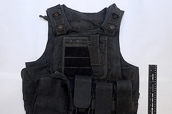 A tactical vest purchased online by the teenager seized by Singaporean authorities