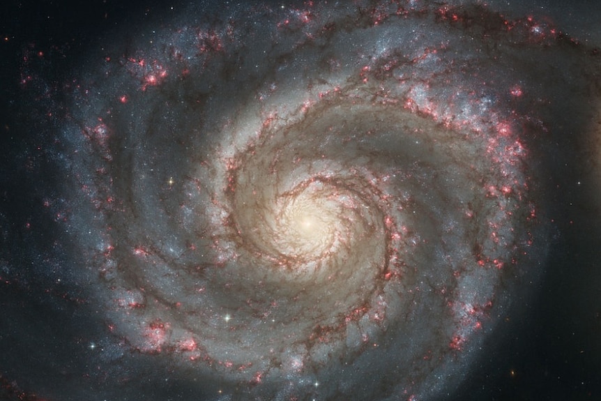 Star formation occurring in the spiral arms of the Whirlpool Galaxy M51