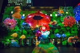 Vivid Sydney 2015 Enchanted Sydney at Customs House with street performer Monet