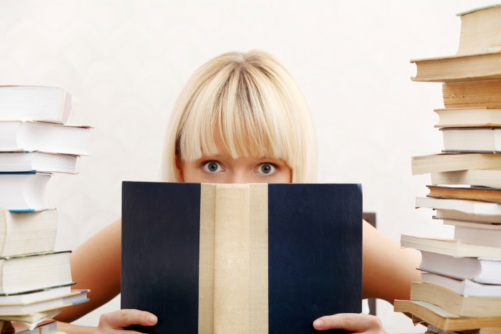 Woman with books