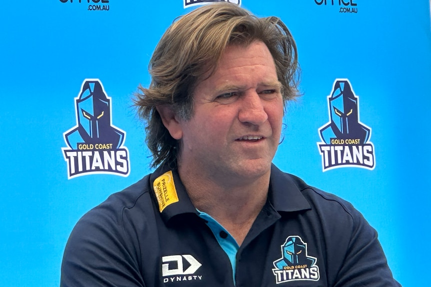 Des Hasler at the Gold Coast Titan's HQ today.
