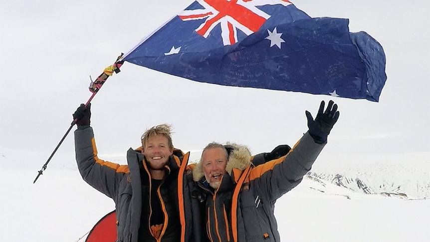 Adventurers Geoff Wilson and Simon Goodburn celebrate Greenland crossing record