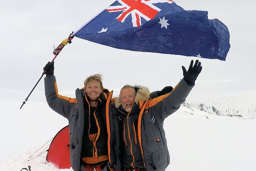 Adventurers Geoff Wilson and Simon Goodburn celebrate Greenland crossing record