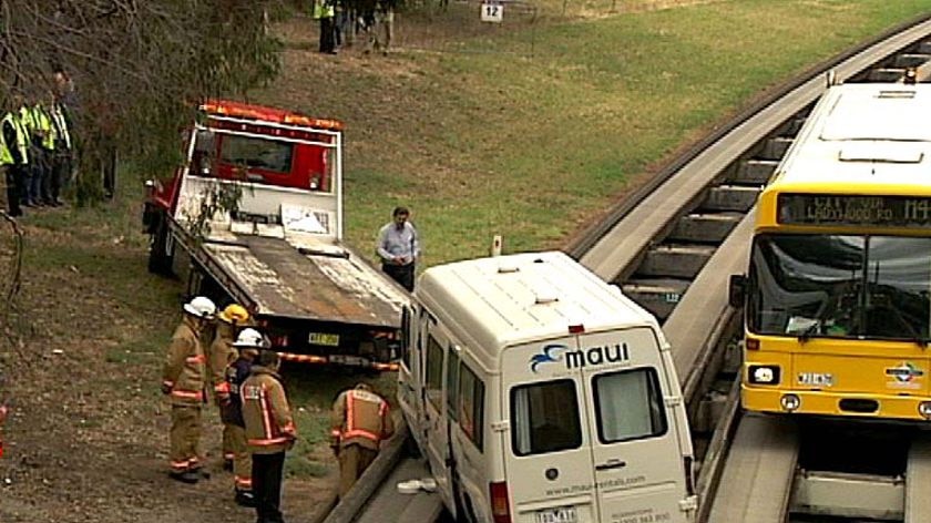 Tourist van crash on Adelaide busway
