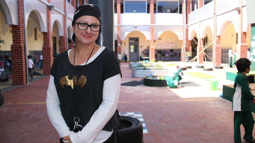 Teacher Janine Sutton at the school.