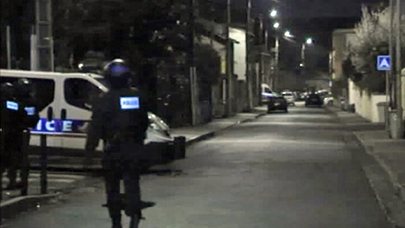 French Police outside house in Toulouse.