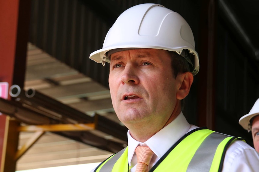 Head shot of Mark McGowan in a hard hat.