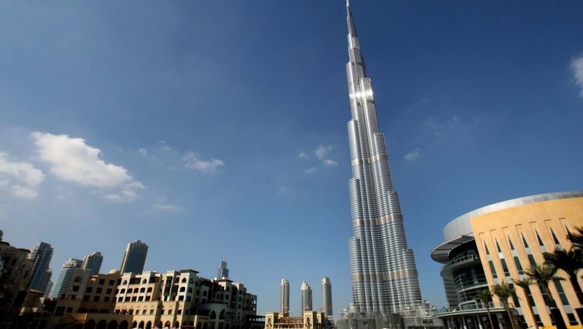 The Burj Dubai Tower, the tallest building in the world