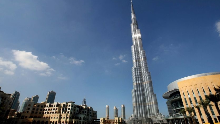 The Burj Khalifa is almost one kilometre high.