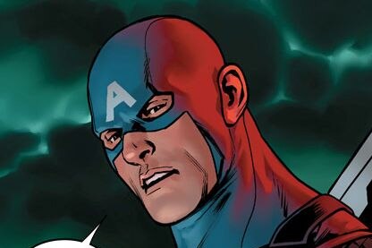 A comic book drawing shows Captain America saying "Hail Hydra".