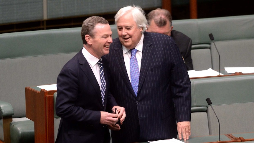 Christopher Pyne and Clive Palmer