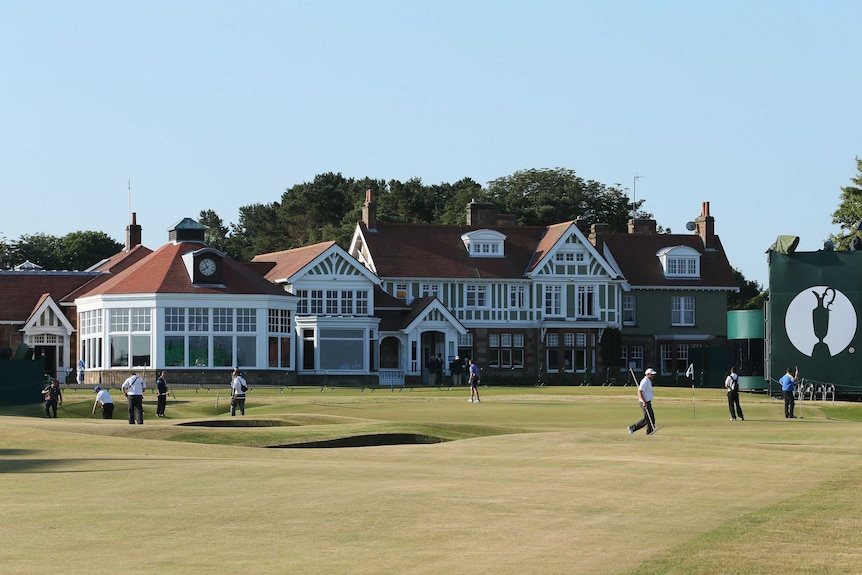 The clubhouse at British Open venue Muirfield Golf Course