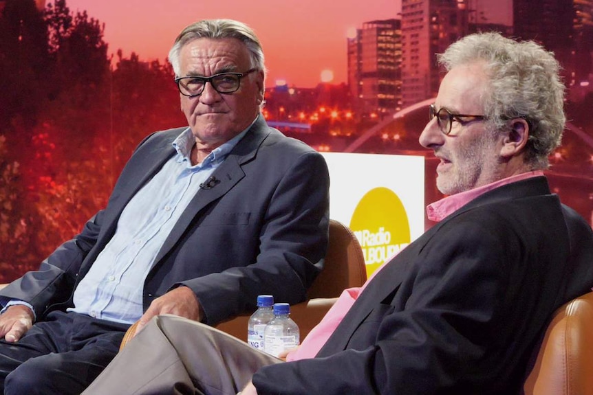 Barrie Cassidy and Jon Faine chat on stage