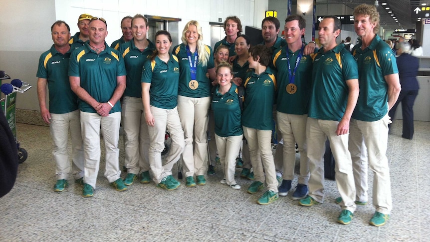 Paralympics team arrives at Melbourne Airport