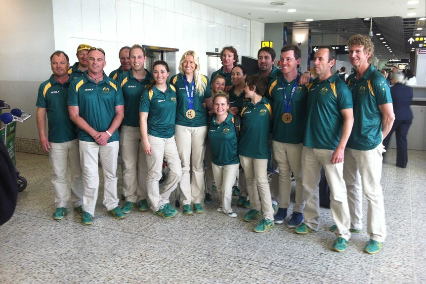Paralympics team arrives at Melbourne Airport