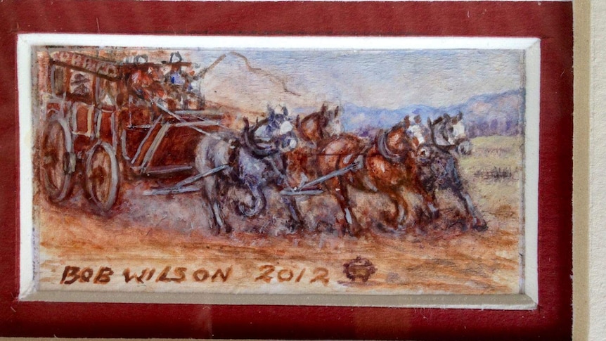 Cigarette painting by western Qld artist Bob Wilson