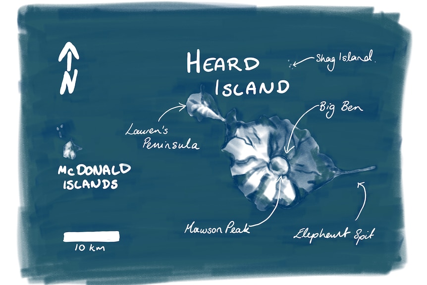 Map of Heard Island and McDonald Island