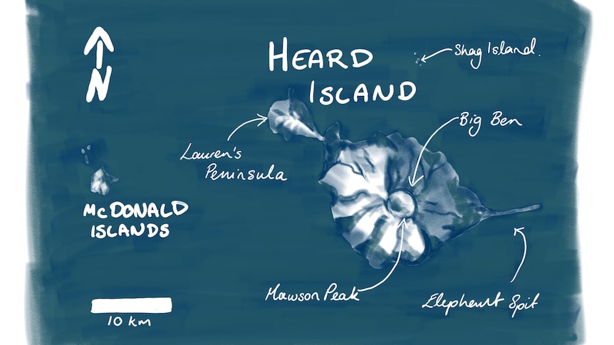 Map of Heard Island and McDonald Island