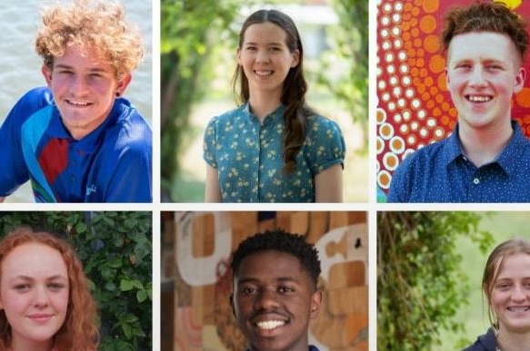 Young people from Australia seen in a tile of images.