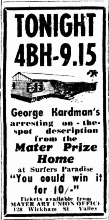 A black and white copy of an old newspaper advertisement.