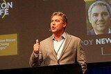 Troy Newman speaks at an event
