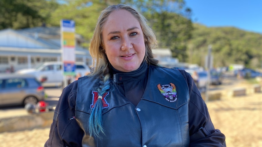 Kendal Walton, secretary of Dykes on Bikes in Sydney, in bike gear.