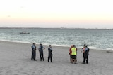 Police at the scene of missing Botany Bay diver