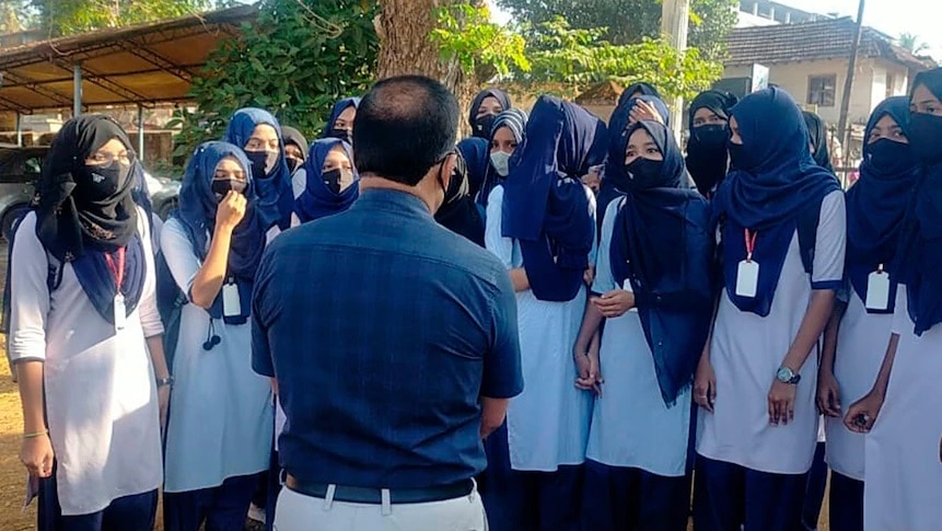 Students barred from classrooms while wearing the hijab attempted to plead their case to the schools' principals.
