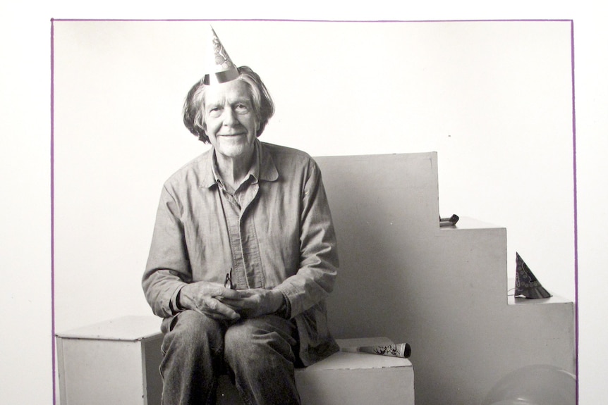 John Cage with B'day Hat