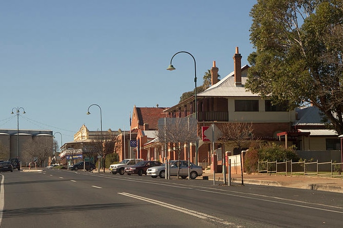 A street lined by buildings 