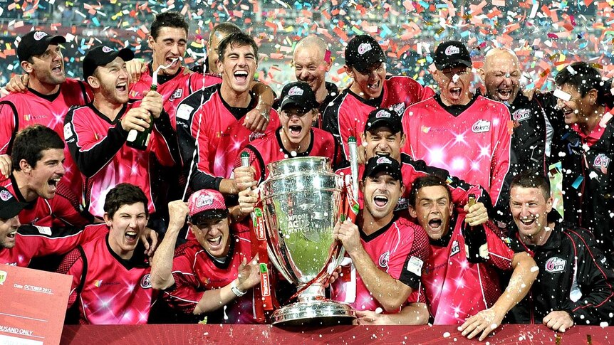 World club champs ... the Sydney Sixers's celebrate their Champions League win