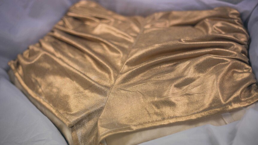 Kylie's gold hotpants