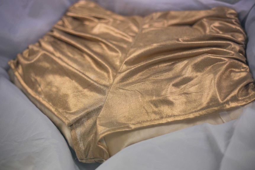 Kylie's gold hotpants