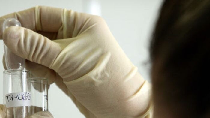 A technician works at an anti-doping laboratory.