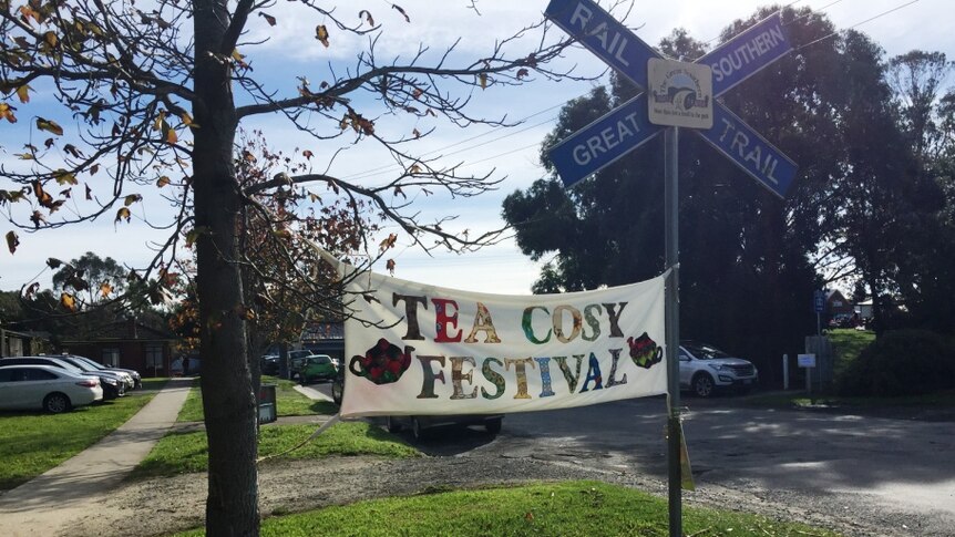 Tea Cosy festival sign