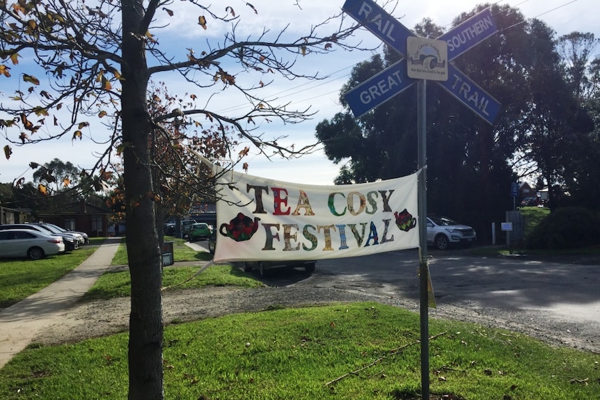 Tea Cosy festival sign