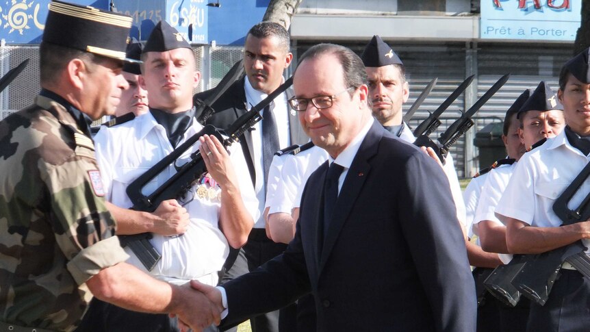 French President Francois Hollande in New Caledonia