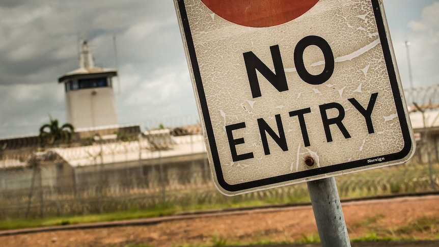 A sign outside the Don Dale Youth Detention Centre in Darwin