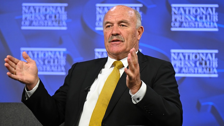 Wally Lewis speaks at the National Press Club of Australia