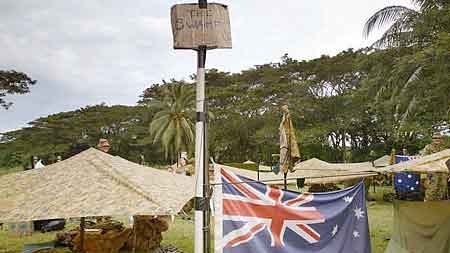 Australians set up camp in Solomons