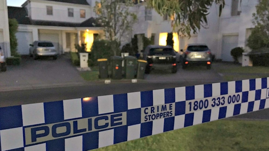 Police tape at scene of drive-by shooting at Port Melbourne