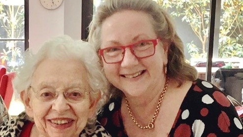 Kathy Kaplan is pictured with her 92 year old mother, Holocaust survivor Vera Freidin.