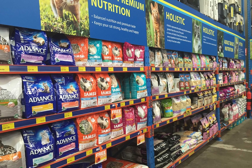 Pet food in a shop