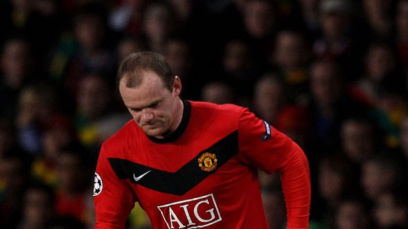 Rooney hobbled off during the clash against Bayern at Old Trafford.