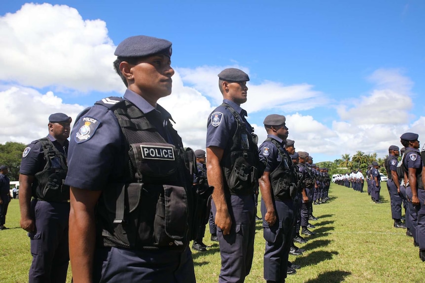 Fiji Police on parade