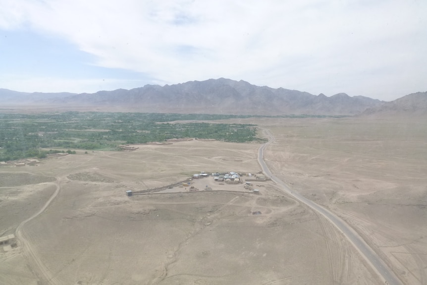 A wide shot of Tarin Kot in Afghanistan